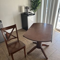 Brown Table and Chair Set