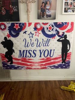 We Will Miss You Military Deployment Banner