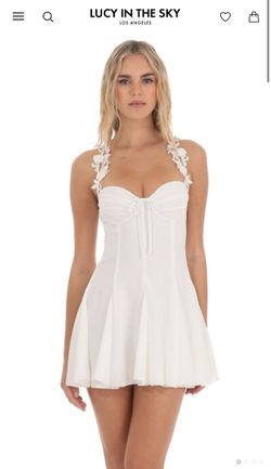 White mini dress Lucy in the sky