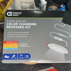 4inch  Slim Color Changing Recessed Light  4 Pack Recessed 
