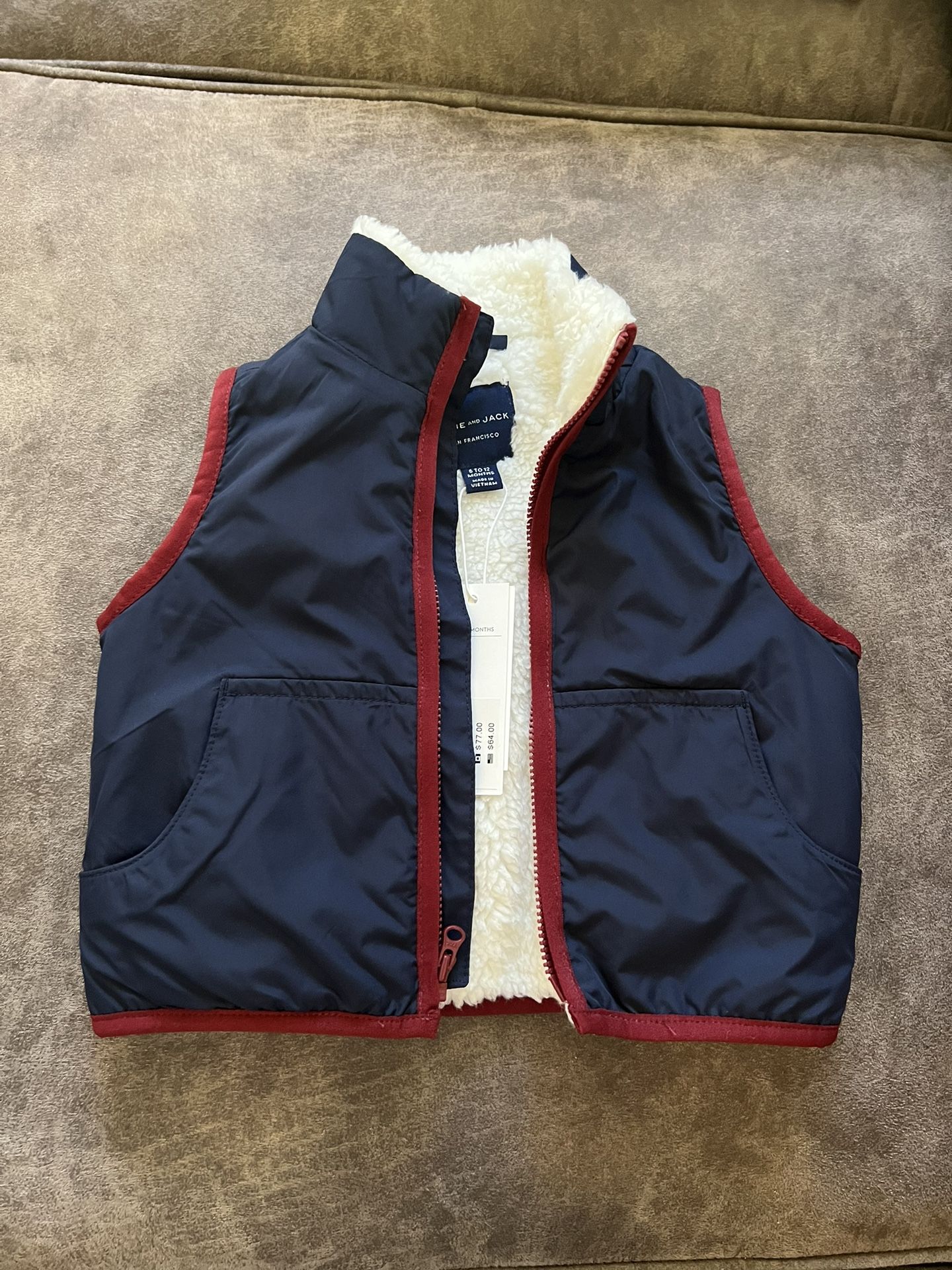 Janie And Jack Vest 6-12 Month NWT