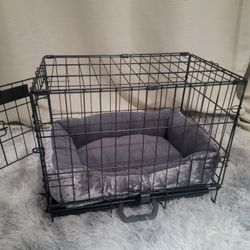 New In Box Small Dog Crate & Tray, Foldable Portable 18"x12"x14" Dog Cage Pet Carrier 