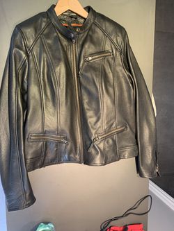 Motorcycle women leather jacket First Classics Gears sz L cafe racer