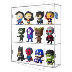  New Acrylic Display Case, Clear Display Case for Funko Pop Figures, Wall Mounted or Desktop Dustproof Display Cabinet Box for Collectibles ,Rock,Crys