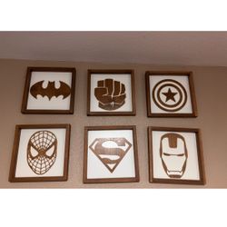 Wood Super Hero Wall Art