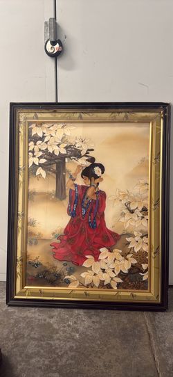 Large LIMITED EDITION Caroline Young Japanese orientalist hand signed Framed Print. 26”x 35”