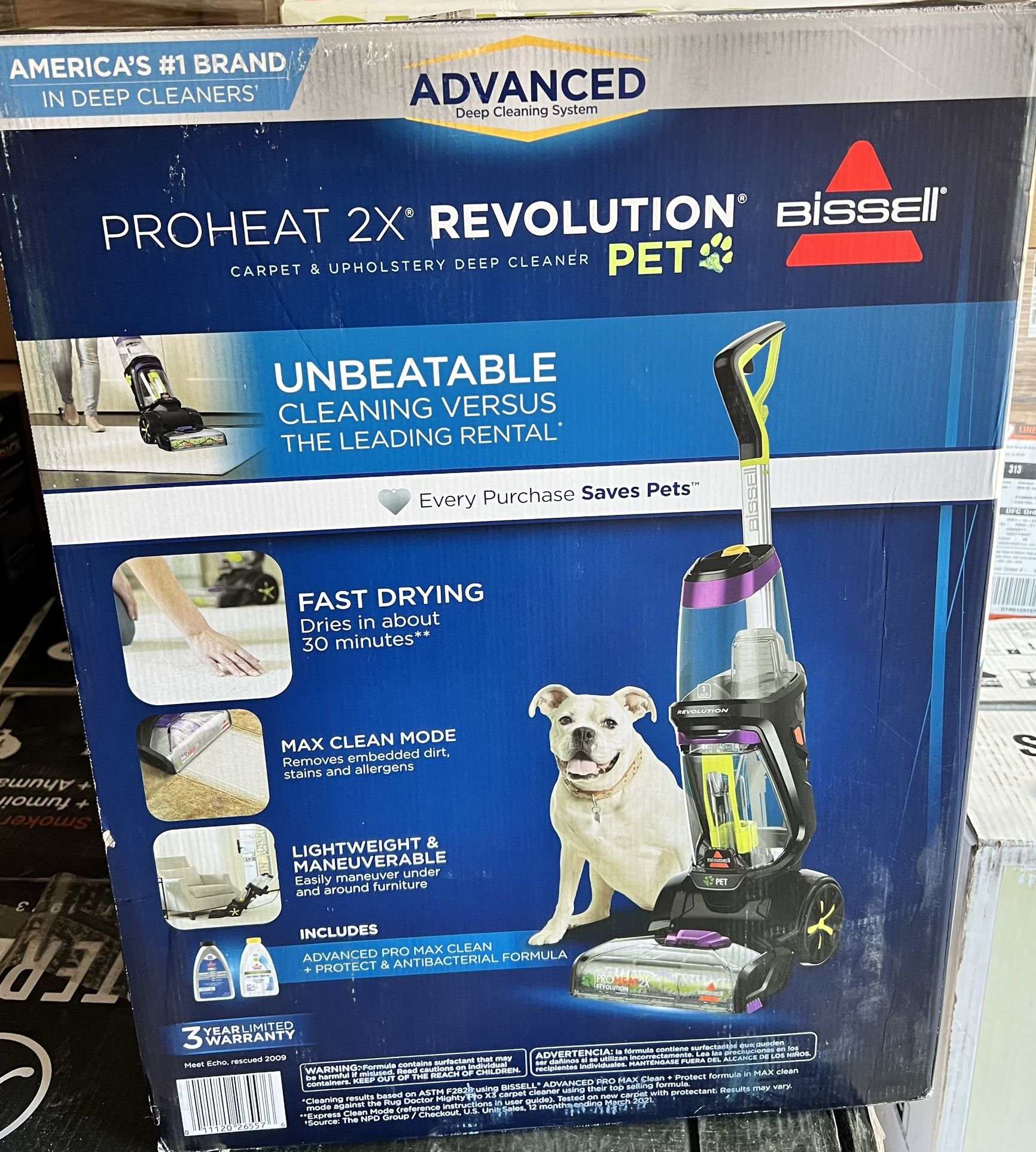 Brand New - BISSELL ProHeat 2X Revolution Pet® Carpet Cleaner 1551W