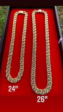 18k Gold filled Tejido Chino link chains
