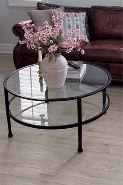 Glass coffee table