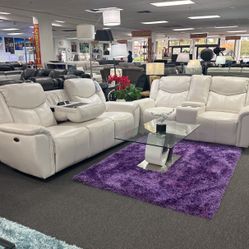 Great Offer Now‼️Beautiful White Power Reclining Sofa&Loveseat Available In Grey $1699