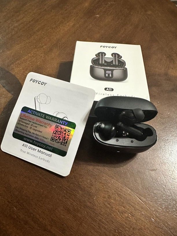 Bluetooth 5.3 Wireless Headset,with LED Display Charging Case IPX7