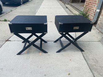 Pair, contemporary side tables