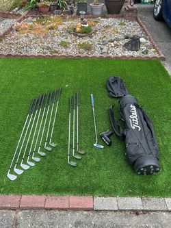 Golf set (Left Handed. Irons, Wedges, Putter & Bag with new Super Stroke Grip) => Total 11 Irons, Putter & Bag