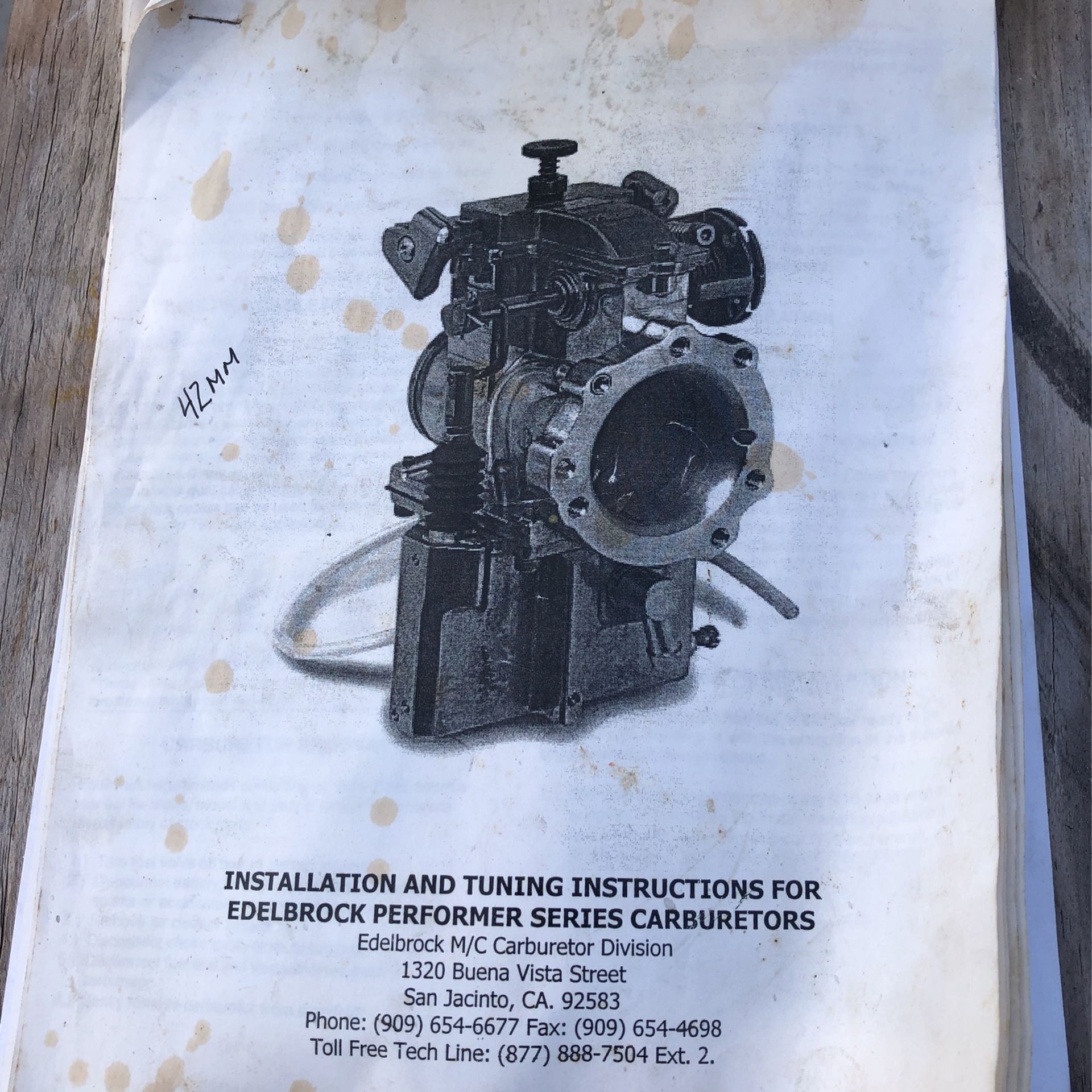 Edelbrock 42mm Quicksilver Motorcycle Carb for Sale in Port St. Lucie