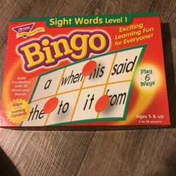 Bingo Sight Words