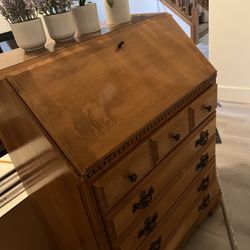 Vintage Secretary Desk with Drawers