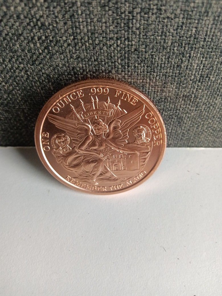 1 Ounce Copper Liberty Round
