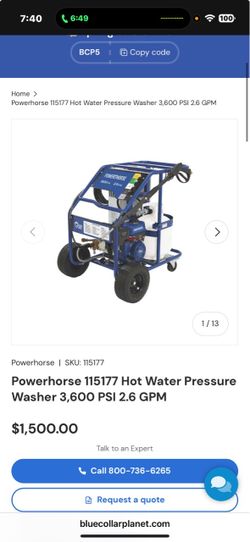Hot Water Pressure  Washer