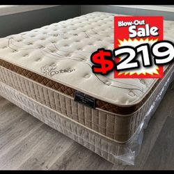 Queen Organic Cloud Edition Europillow Top 12inch Matres!!