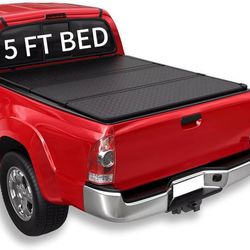 PENSUN 5ft Hard Tri-fold Truck Bed Tonneau Cover Compatible with 2016-2023 Toyota Tacoma with 5 ft 