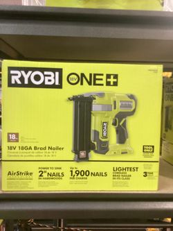 RYOBI 18V / 18Ga Brad Nailer (Tool-Only) $90