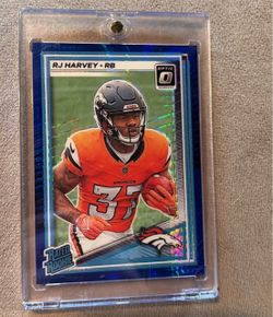 RJ Harvey Donruss Optic Rated Rookie Blue Card