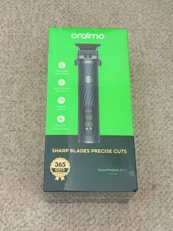 Oraimo SmartTrimmer 2 Pro Hair Trimmer for Men, 7700 RPM Motor, Ceramic T-Blade, 150-Min Runtime, Grey Green