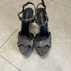 Shimmer Silver heels 