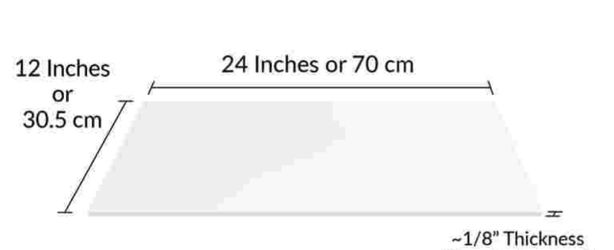 2 Sheets Cast Clear Acrylic Plexiglass Sheet 12”wide X 24” Long X 1/8” Thick