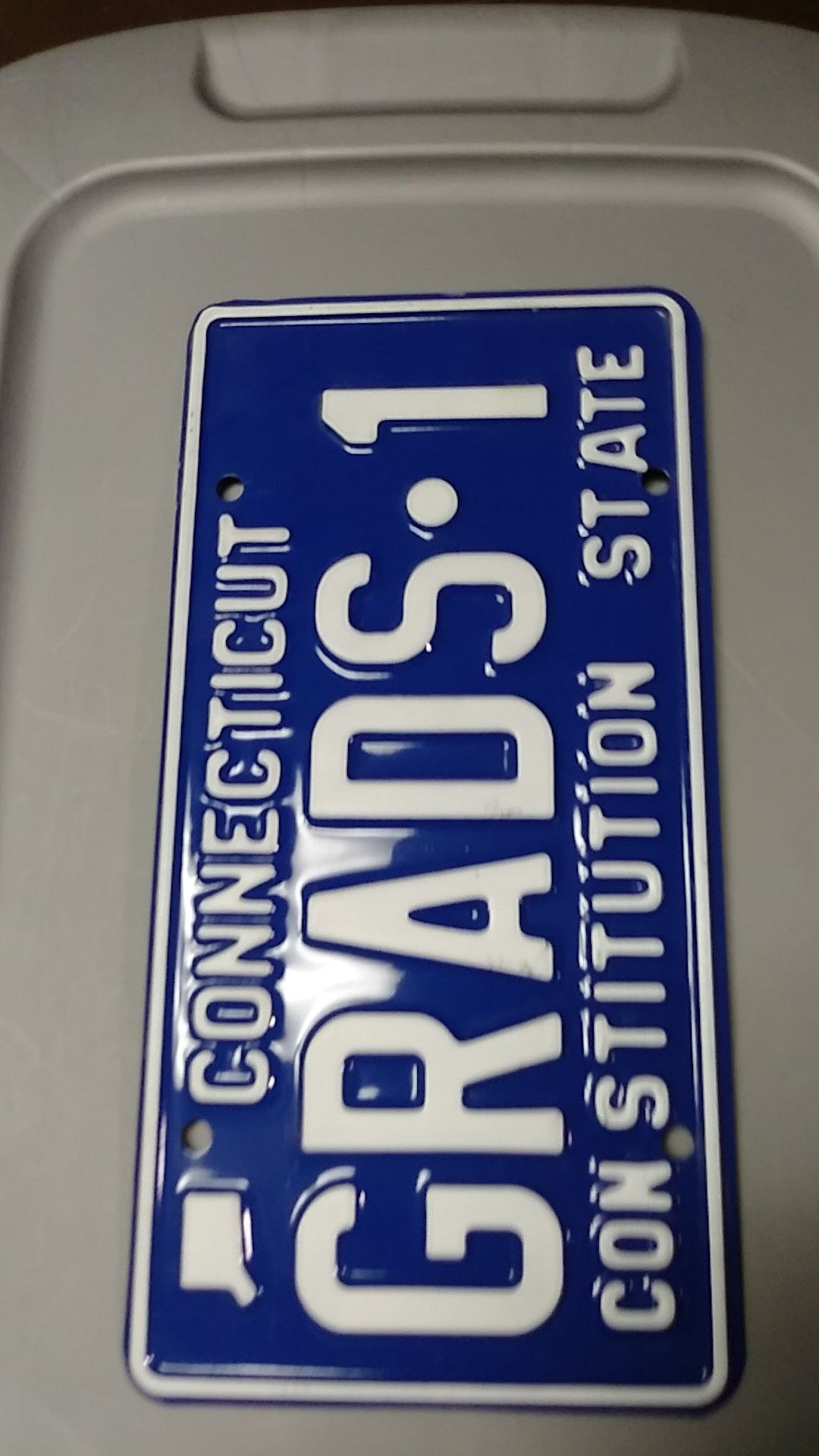 Brand new old stock vanity plate never used