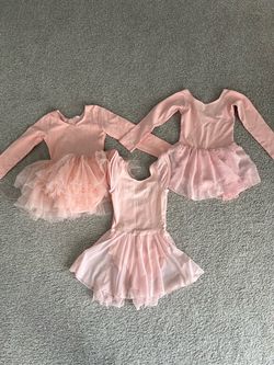Girls Pink Ballet Leotard Tutu Dress Set of 3