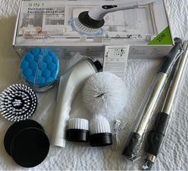 Multifunctional Electric Spin Scrubber Cordless Cleaning Brush, 7-in-1 Cleaning Brush, Adjustable Speeds 7 Replaceable Heads, Dual-speed And Detachabl