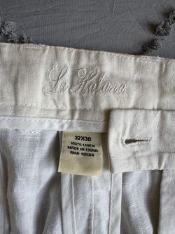 Pure linen mens pants La Habana