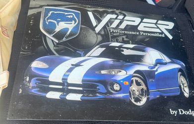 Dodge Viper Performance Personified Metal Tin Sign