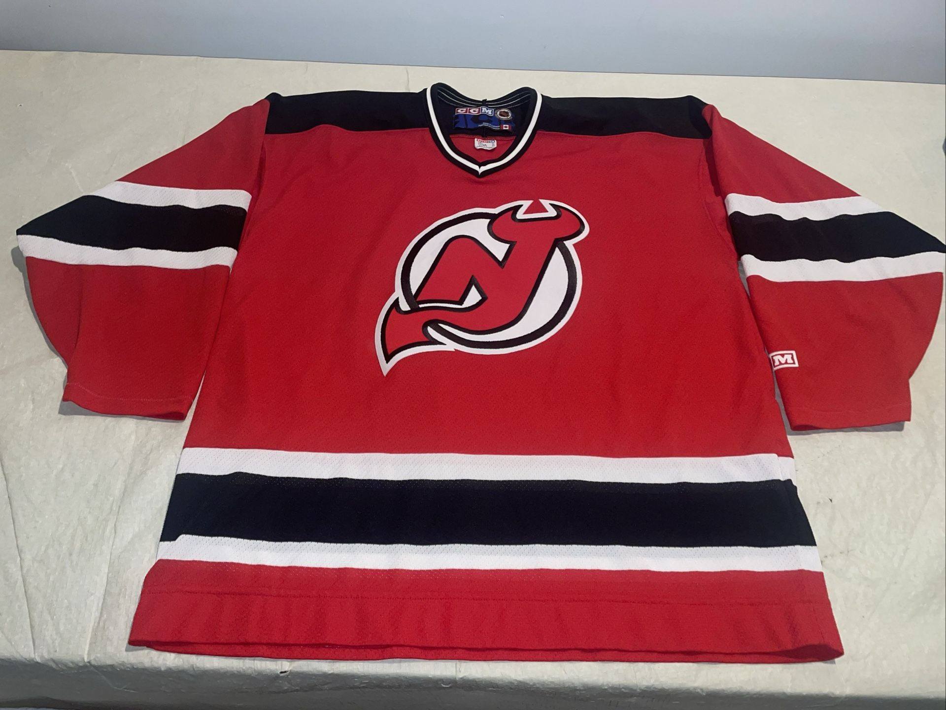 New Jersey Devils Ccm Jersey Mens Xl Clean Vintage Mic Red 90s NHL