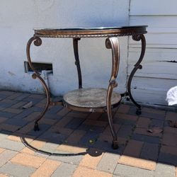 Glass End Table/ Marble End Table
