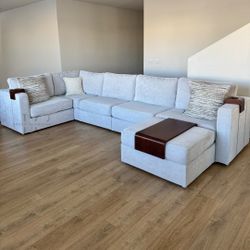 Lovesac Sky Grey Corded Velvet 6 Seat 8 Side Sactional - 🚚 FREE DELIVERY // $50 FINANCING 💸