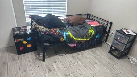 Twin Bed Frame and Mattress