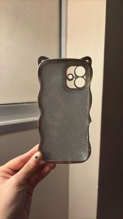 Silver iPhone Wavy Cat Ear Case