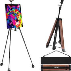 Easel Stand,Easel for Painting,Easel Stand for Sign Adjustable Height from 17.7"to 58.3" with Carrying Bag and Phone Clip for Tabletop/Floor Drawing a