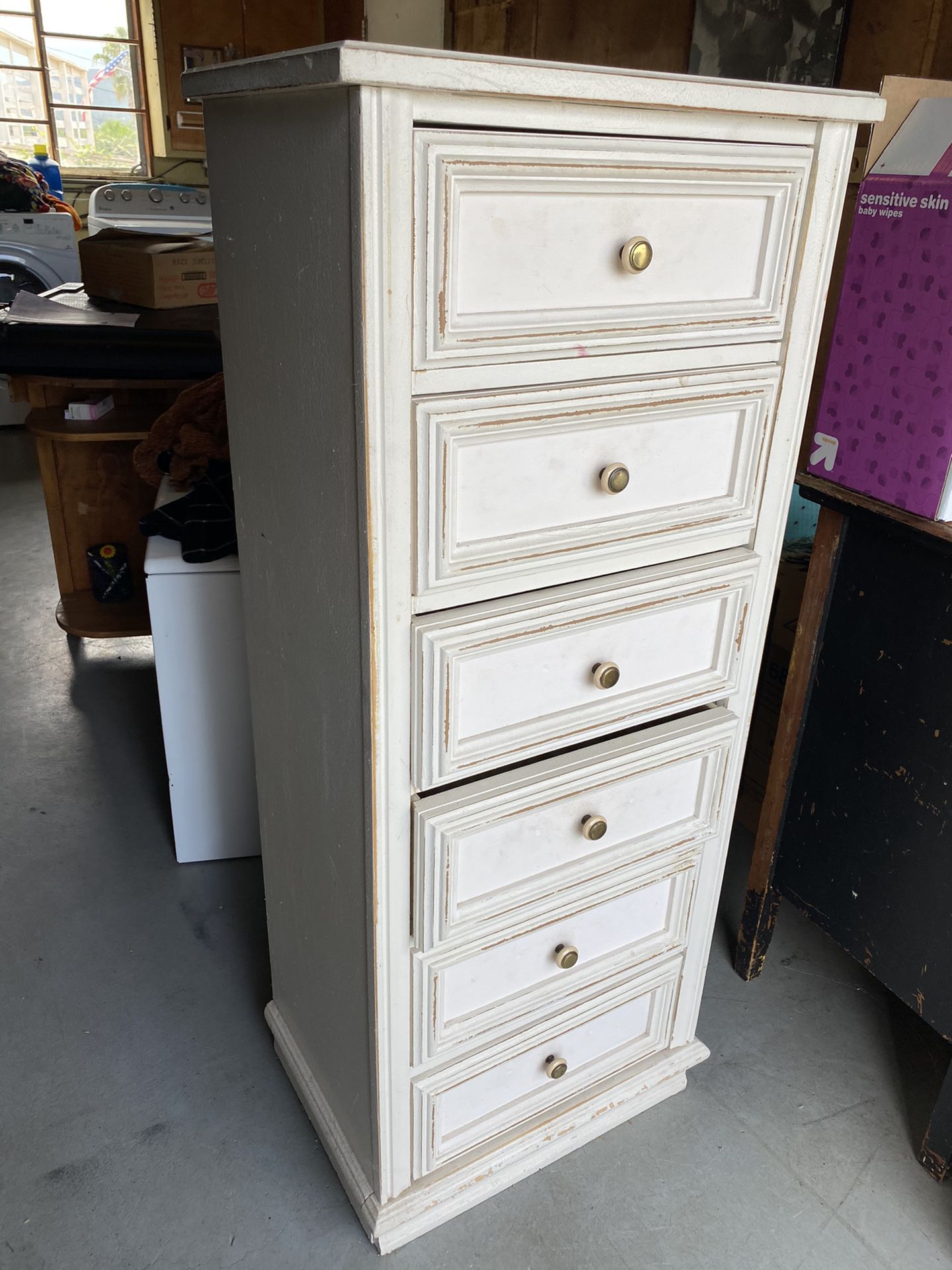 Rustic Antique 6 dresser drawer