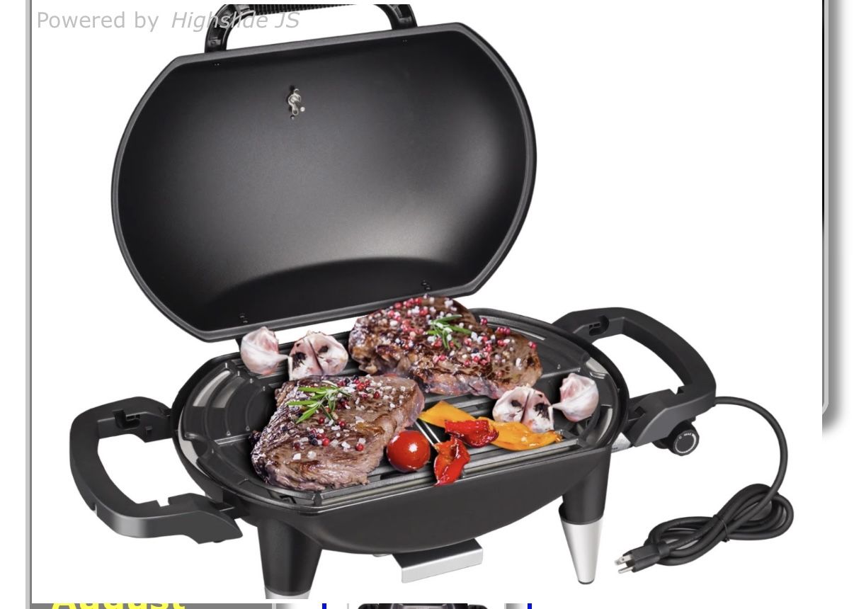 Portable grill BBQ electric or propane gas
