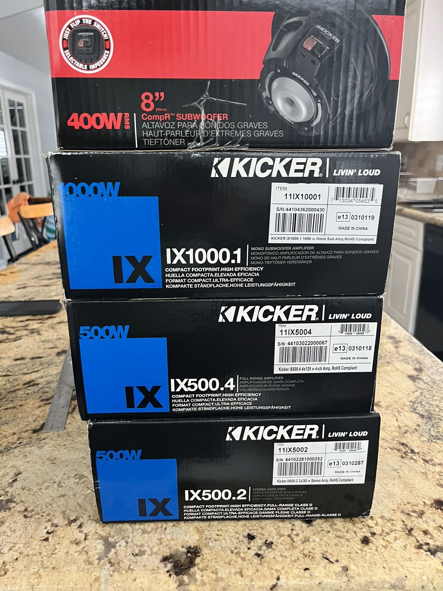 KICKER AMPS, SUBWOOFERS, HIGHS ALL NEW