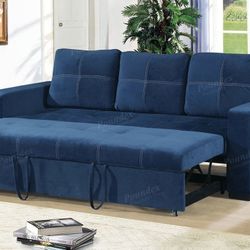 🔥🔥Brand New Blue Futon Sofa Sleeper🔥🔥