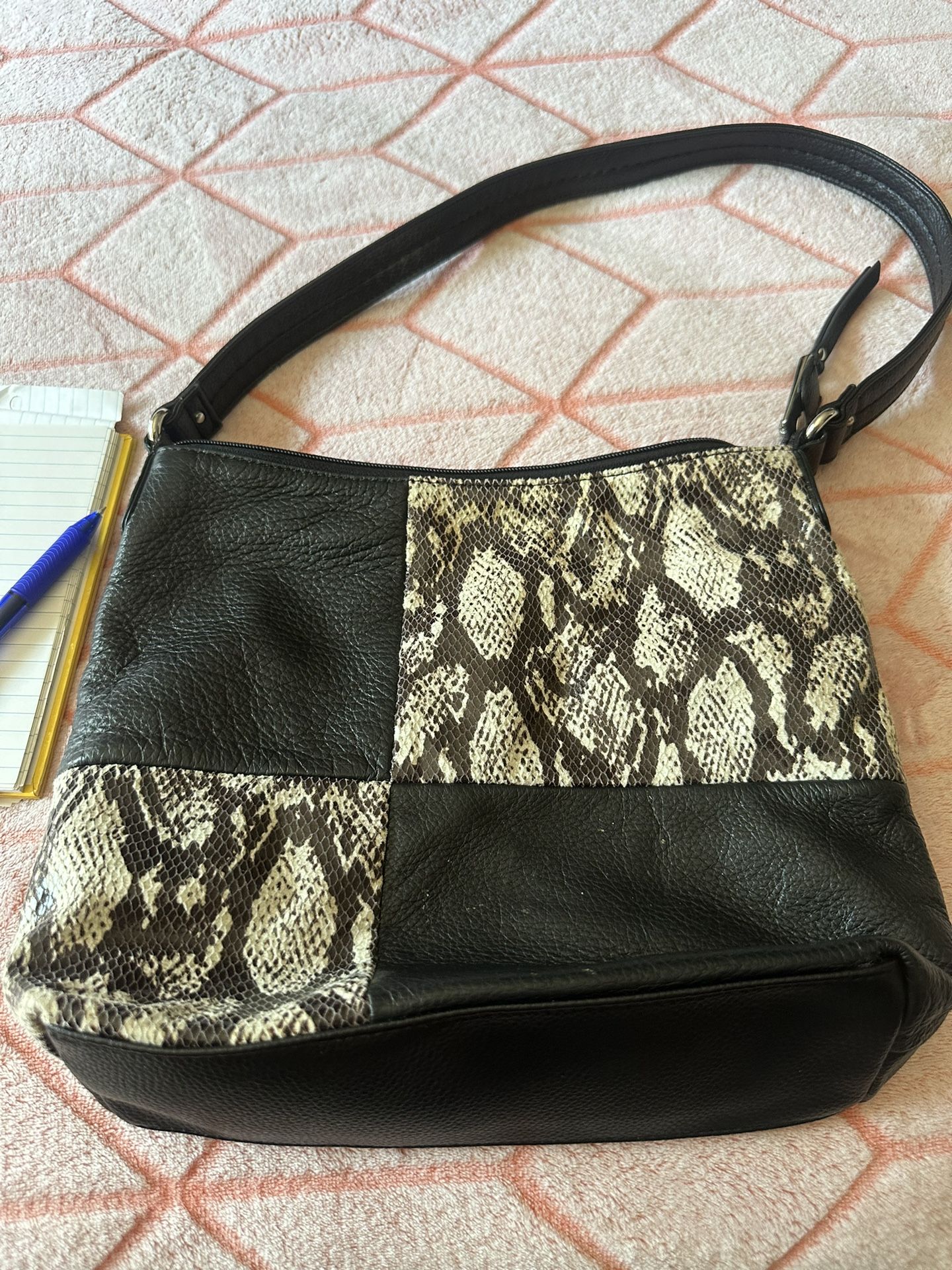 Snake Skin Leather Purse/ Bag