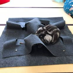 Pet Cat Toy Blanket Play Mat Hide Seek Carpet Scratch-resistant Cat Hiding House with Holes;Pet Cat Toy Blanket Play Mat Carpet Scratch-resistant Cat