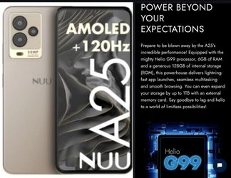 NUU A25 LTE 128GB GSM Unlocked T-Mobile/AT&T/Assurance Wireless/Mint Mobile/Lycamobile/Simple Mobile