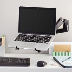 Amazon Basics Notebook Laptop Stand Arm Mount Tray (Black) — brand new, factory sealed, never used