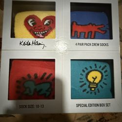 GIFT KEITH HARING SOCKS -new In Box