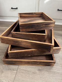 Wood Dessert Treat Trays 